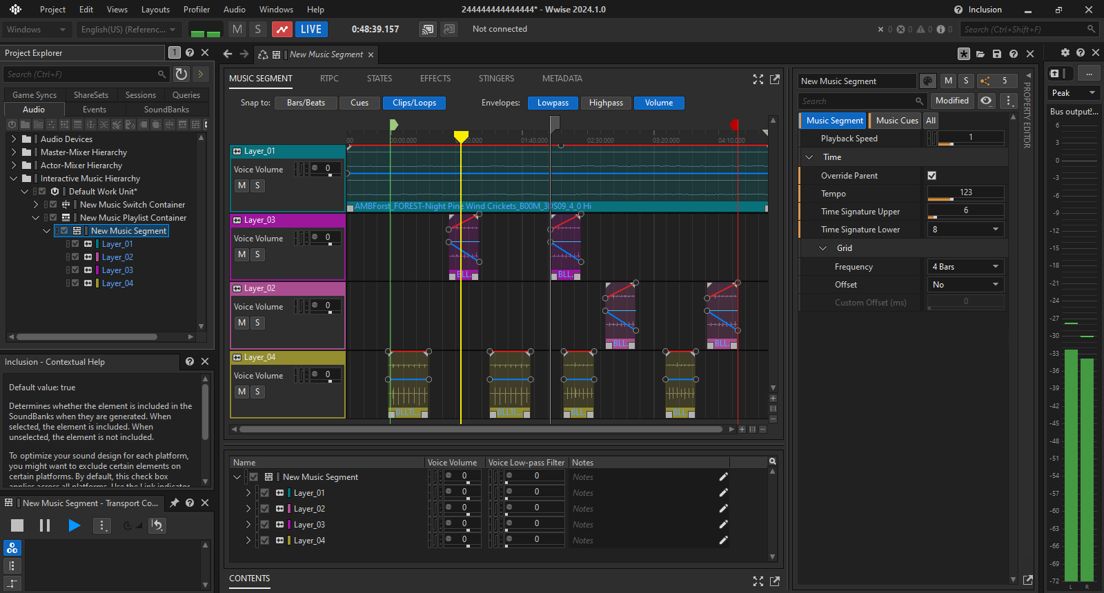 Interactive music design with Wwise middleware