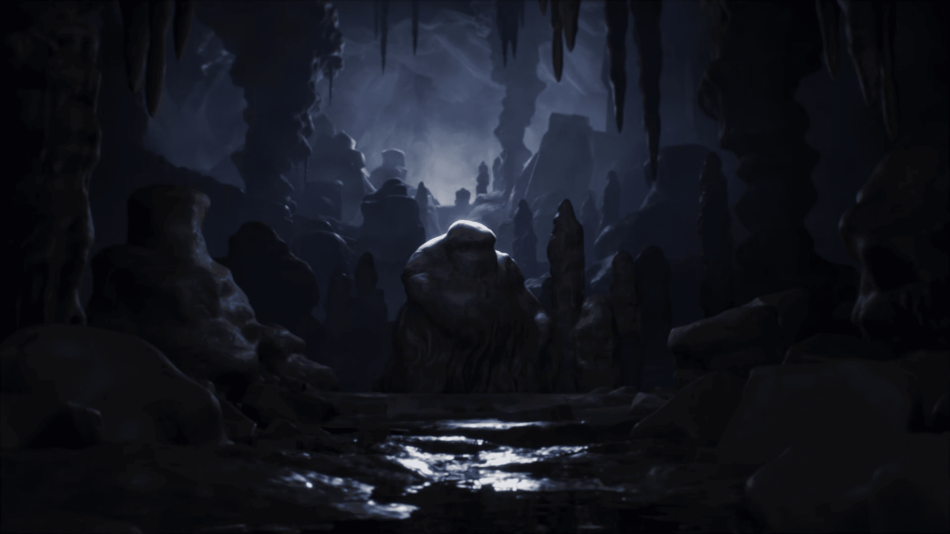 Ray alone in the cave