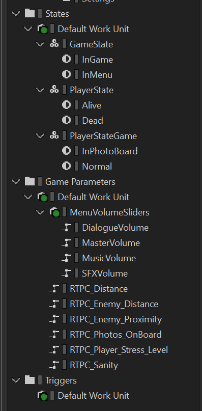 RTPC curves and game states