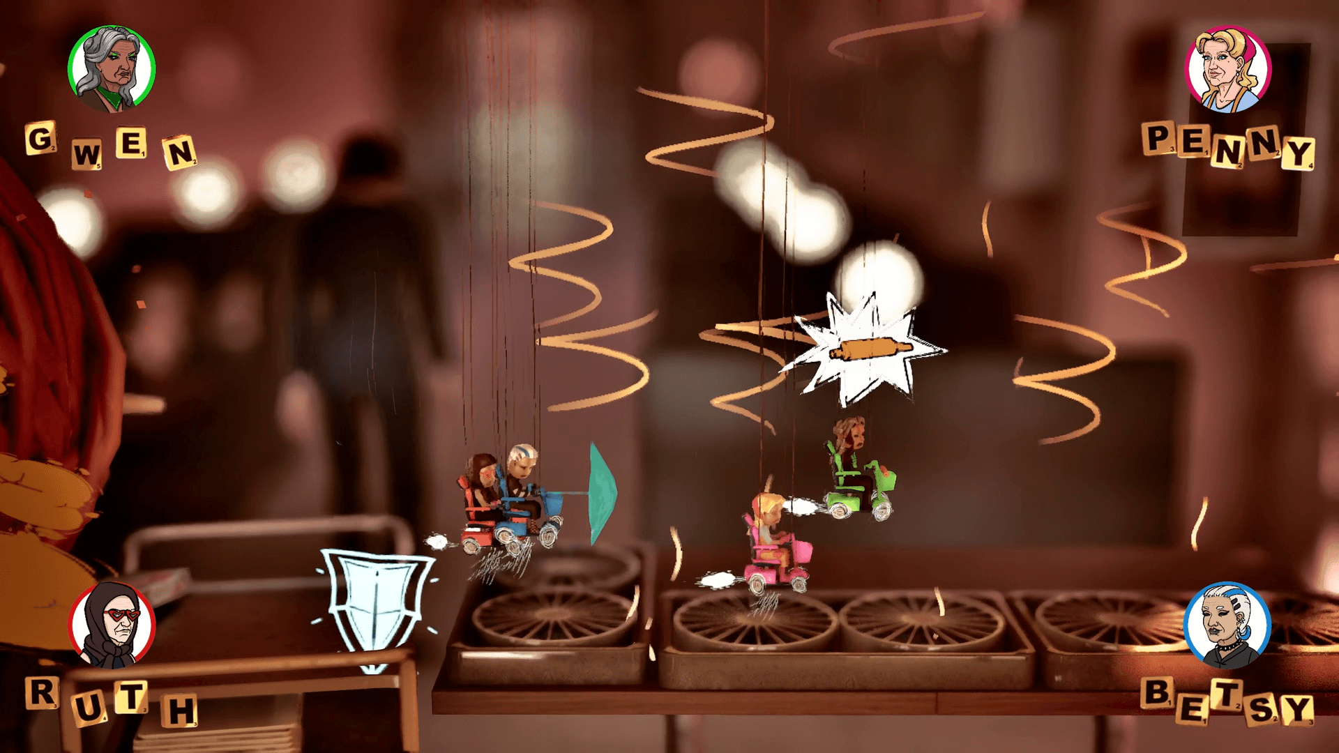 Not Today, Darling! - 4-player split view